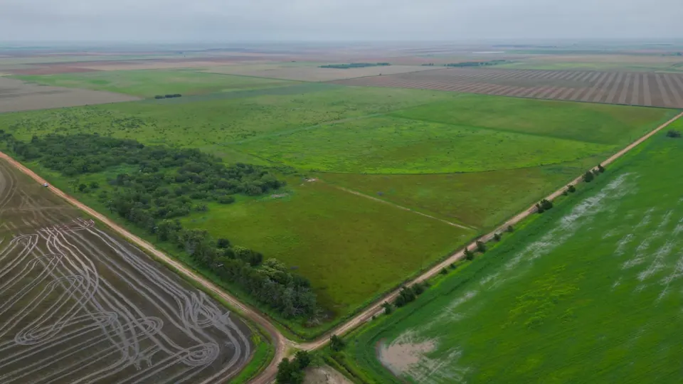 Overview of 160 acre farm in Knox County, Texas