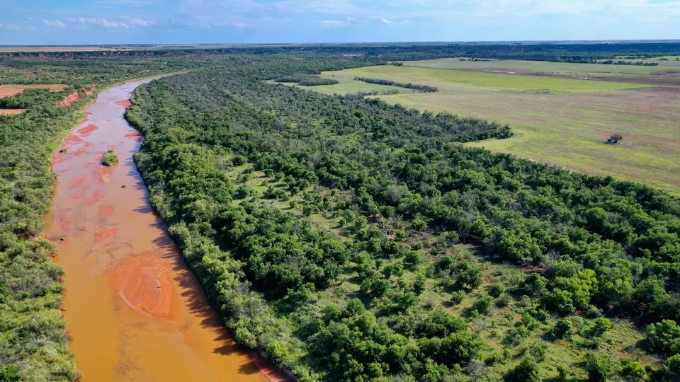 Overview of 398 acre hunting land in Knox County, Texas