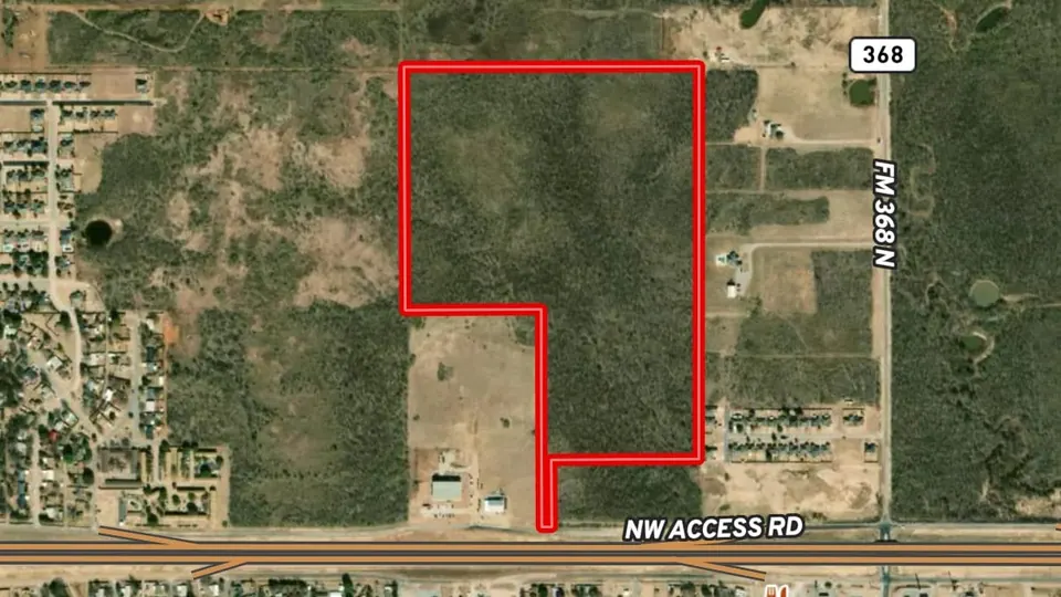 Overview of 65.15 acre undeveloped land in Wichita County, Texas