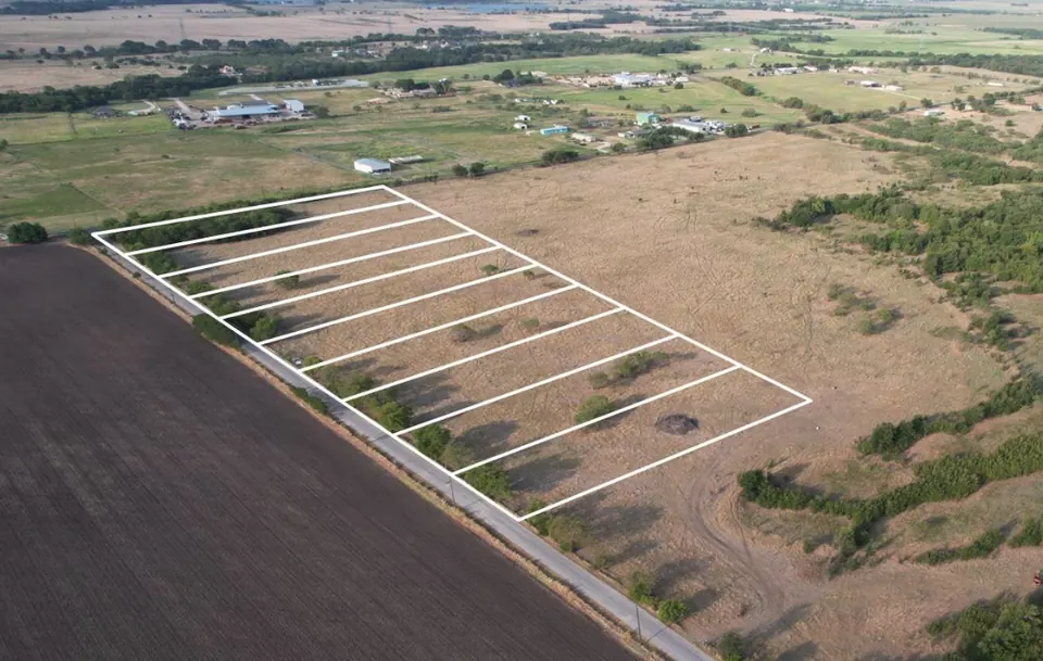 Property view on the TX ranch property showing key features and surrounding land.